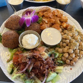 Mejana Mediterranean Grille - Vegan platter. - Mediterranean Near Me - Orlando, Florida Mejana Mediterranean Grille - Vegan platter. - Mediterranean Near Me - Orlando, Florida
