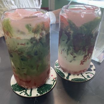 Rose Garden Cafe - Iced Strawberry rose matcha - Breakfast & Brunch Near Me - South Plainfield, New Jersey
