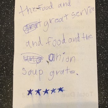 Thai T - Lovely note from our customer - Thai Near Me - Fontana, California Thai T - Lovely note from our customer - Thai Near Me - Fontana, California