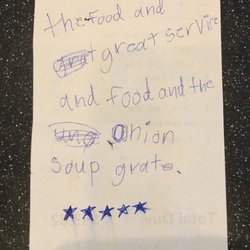 Thai T - Lovely note from our customer