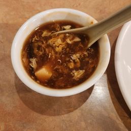 Absolutely delicious hot and sour soup. Perfect balance of flavors and not too spicy (which I appreciated!). Absolutely delicious hot and sour soup. Perfect balance of flavors and not too spicy (which I appreciated!).