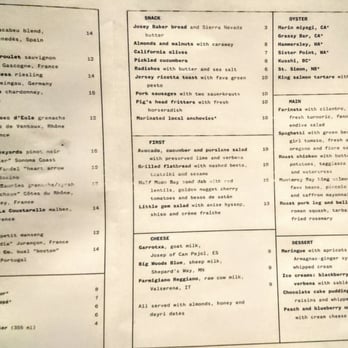 Bar Agricole - Dinner menu. Sat 2016-06-11 - Bars Near Me - San Francisco, California Bar Agricole - Dinner menu. Sat 2016-06-11 - Bars Near Me - San Francisco, California