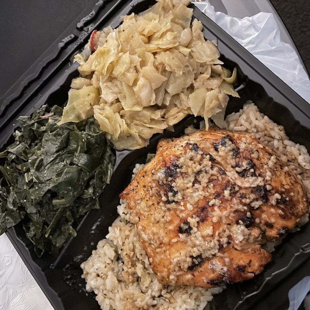 Aunt Vonda’s Kitchen Table - Salmon, cabbage and collards - Soul Food Near Me - Newark, Delaware Aunt Vonda’s Kitchen Table - Salmon, cabbage and collards - Soul Food Near Me - Newark, Delaware