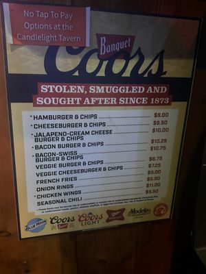 Menu photo 1 Candlelight Tavern Denver, CO