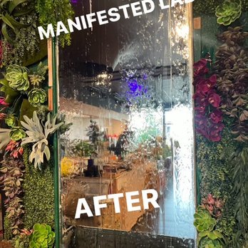 Manifested Lab - Waterfall mirror after cleaning - Coffee & Tea Near Me - Corona, California