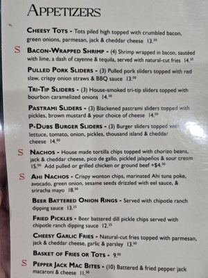 Menu photo 6 P-Dubs Brew Pub Tehachapi, CA