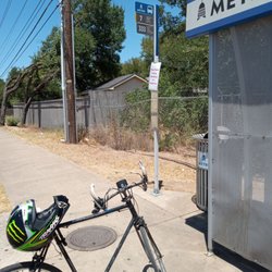Capital Metro - My bike at Transit bus stop.