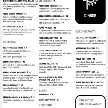 Pisticci - Dinner menu - Italian Near Me - New York, New York Pisticci - Dinner menu - Italian Near Me - New York, New York