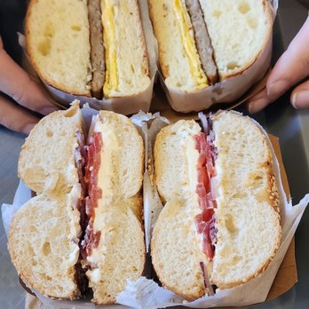 Snack Stop - a tray with four sandwiches on it - Cafes Near Me - Leonia, New Jersey