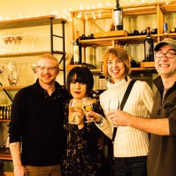 Ludlow Wines - Fine Wine & Craft Beer - Brandon Courtney and Amber Rambarose engaged at Ludlow Wines December 14, 2014 with Christy and Chris Zerges