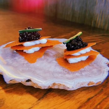 Hestia - milhojas | goat brie, chive, kaluga caviar - New American Near Me - Austin, Texas Hestia - milhojas | goat brie, chive, kaluga caviar - New American Near Me - Austin, Texas