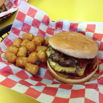 Hank's Hamburgers - Double bacon with cheese and tots - Fast Food Near Me - Tulsa, Oklahoma Hank's Hamburgers - Double bacon with cheese and tots - Fast Food Near Me - Tulsa, Oklahoma