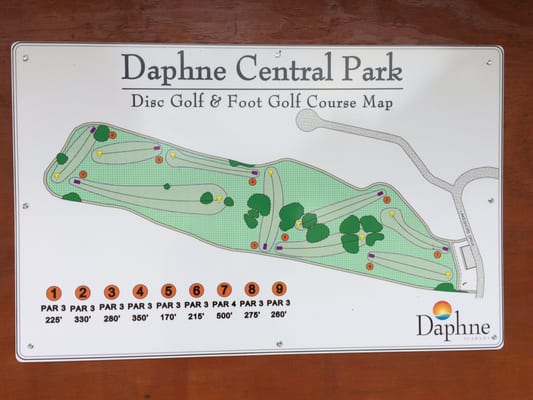 DAPHNE CENTRAL PARK DISC GOLF COURSE Disc Golf 72 Lake Shore Dr 