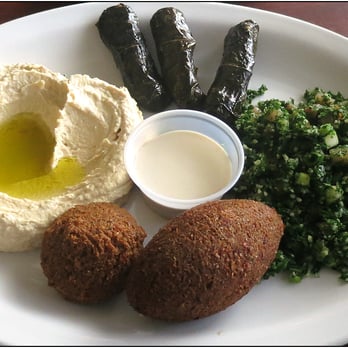Sawa Restaurant & Grill - Our combination plate. The thing in the front is the Kibbeh, to the left of it is what I think is falafel and further left, the hummus - Mediterranean Near Me - Houston, Texas Sawa Restaurant & Grill - Our combination plate. The thing in the front is the Kibbeh, to the left of it is what I think is falafel and further left, the hummus - Mediterranean Near Me - Houston, Texas