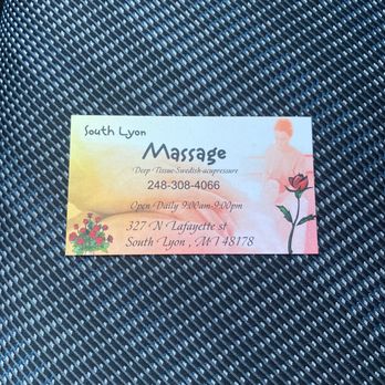 Asian Massage - Business card - Massage Near Me - South Lyon, Michigan Asian Massage - Business card - Massage Near Me - South Lyon, Michigan