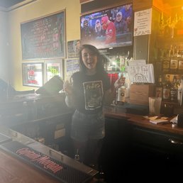 Sara Flora is about to pour a shot of screwball. Sara Flora is about to pour a shot of screwball.