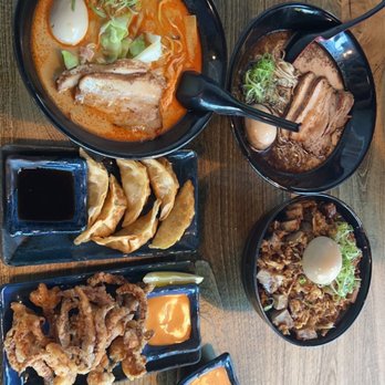 Umami Ramen - R3-Black Garlic Tonkotsu (Thin Noodles) A4-Gyoza A3-Geso T4-Corn P1-Chashu Don, R7-Spicy Miso - Ramen Near Me - Folsom, California Umami Ramen - R3-Black Garlic Tonkotsu (Thin Noodles) A4-Gyoza A3-Geso T4-Corn P1-Chashu Don, R7-Spicy Miso - Ramen Near Me - Folsom, California