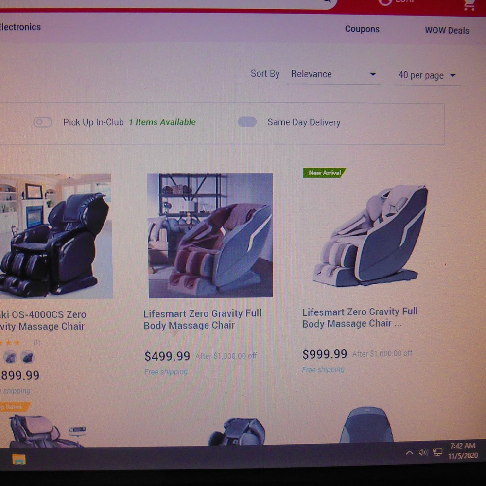 Chair in the middle states $499. and "Free Shipping"!!! BJ' did not honor this ad. Chair in the middle states $499. and "Free Shipping"!!! BJ' did not honor this ad.