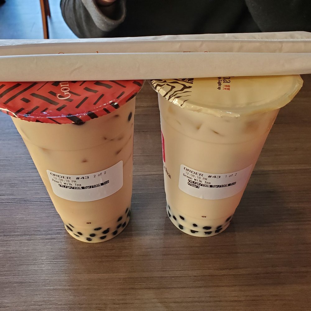 Pearl Milk Tea and Green Milk Tea Pearl Milk Tea and Green Milk Tea