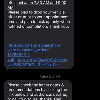Autohaus Social - Text communication and links to check out mechanic findings and invoice. Easy peasy - Tires Near Me - Atlanta, Georgia Autohaus Social - Text communication and links to check out mechanic findings and invoice. Easy peasy - Tires Near Me - Atlanta, Georgia