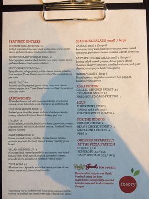 Menu photo 3 Theory Restaurant Portland, OR Menu photo 3 Theory Restaurant Portland, OR