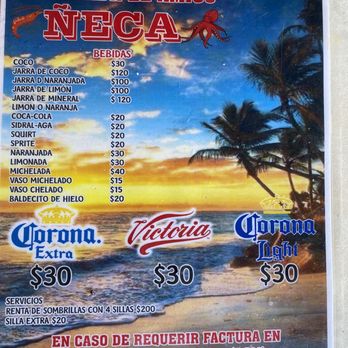 Enramada El Amigo Ñeca - Variedad de bebidas. - Seafood Near Me - El Paraíso, COL