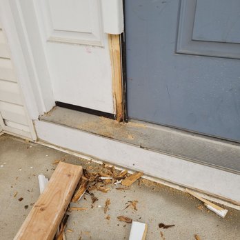 Nail It Handyman - "Repair" to my front door. This is how it was left - TV Mounting Near Me - Mahwah, New Jersey
