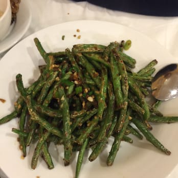 Masterpiece - 干炒豆角 - this is the one non-spicy food we ordered.  Great dish to cleanse the palate - Szechuan Near Me - Duluth, Georgia