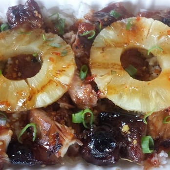 Island Grindz Bento - Teriyaki chicken with grilled pineapple! - Hawaiian Near Me - White City, Oregon Island Grindz Bento - Teriyaki chicken with grilled pineapple! - Hawaiian Near Me - White City, Oregon