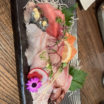 Okoze Sushi - So pretty. Check out the carrot flower behind the pink flower! - Sushi Bars Near Me - San Francisco, California