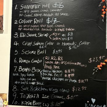 Hanari Cafe - Specials Board - Chinese Near Me - Lynnwood, Washington