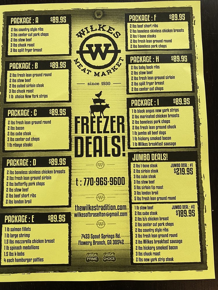 WILKES MEAT MARKET Updated August 2024 7433 Spout Springs Rd