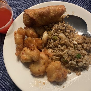 Happy Food - Orange chicken, shrimp fried rice, and egg roll. - Chinese Near Me - Phoenix, Arizona