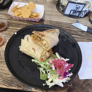 MAYA'S Authentic Mexican Food - Al Pastor Super Burrito - Salad Near Me - Davis, California