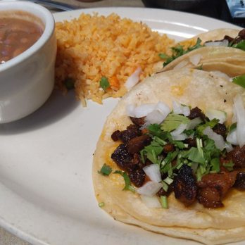 yaya's place Mexican Restaurant - 3 Tacos (pastor) with rice and beans - Mexican Near Me - Hillsboro, Texas yaya's place Mexican Restaurant - 3 Tacos (pastor) with rice and beans - Mexican Near Me - Hillsboro, Texas