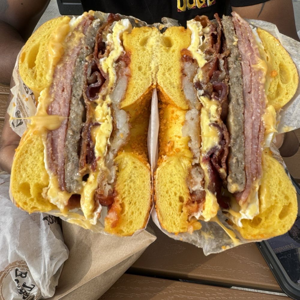 The fatty on a doritos bagel