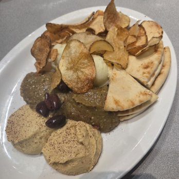 Gyros Mediterranean - Dip trio- all delicious not a personal fan of the garlic potato but others loved it - Greek Near Me - Albuquerque, New Mexico