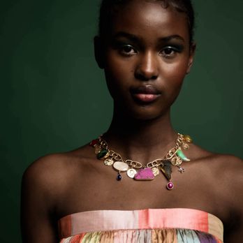 The Gold Bug - Unique charm necklace made by independent fine jewelry artist, Grainne Morton - Jewelry Near Me - Pasadena, California