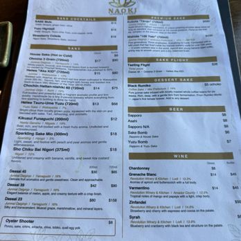 Naoki - Menu - Sushi Bars Near Me - Sacramento, California Naoki - Menu - Sushi Bars Near Me - Sacramento, California