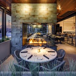 Perry's Steakhouse and Grille - Vernon Hills - Perry's Patio heated with two beautiful fireplaces
