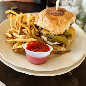 The Water Stop - Green Chile burger - American Near Me - Marfa, Texas The Water Stop - Green Chile burger - American Near Me - Marfa, Texas