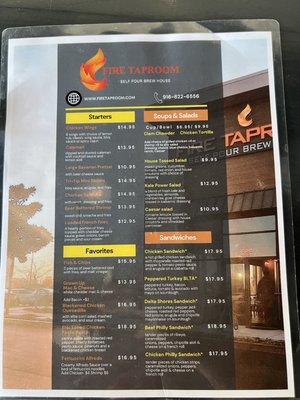 Menu photo 3 Fire Taproom Sacramento, CA