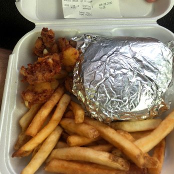 Cook Out - Burnt cheese bites and no Cajun seasoning on fries - Burgers Near Me - Denver, North Carolina Cook Out - Burnt cheese bites and no Cajun seasoning on fries - Burgers Near Me - Denver, North Carolina