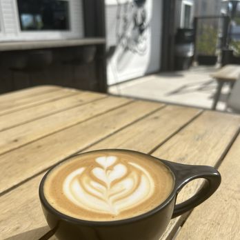 Little Bear Coffee - Oat milk latte (outside) - Coffee & Tea Near Me - Albuquerque, New Mexico Little Bear Coffee - Oat milk latte (outside) - Coffee & Tea Near Me - Albuquerque, New Mexico