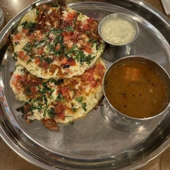 Chai Pani - Tomato & Cheese Uttapam - Indian Near Me - Asheville, North Carolina Chai Pani - Tomato & Cheese Uttapam - Indian Near Me - Asheville, North Carolina