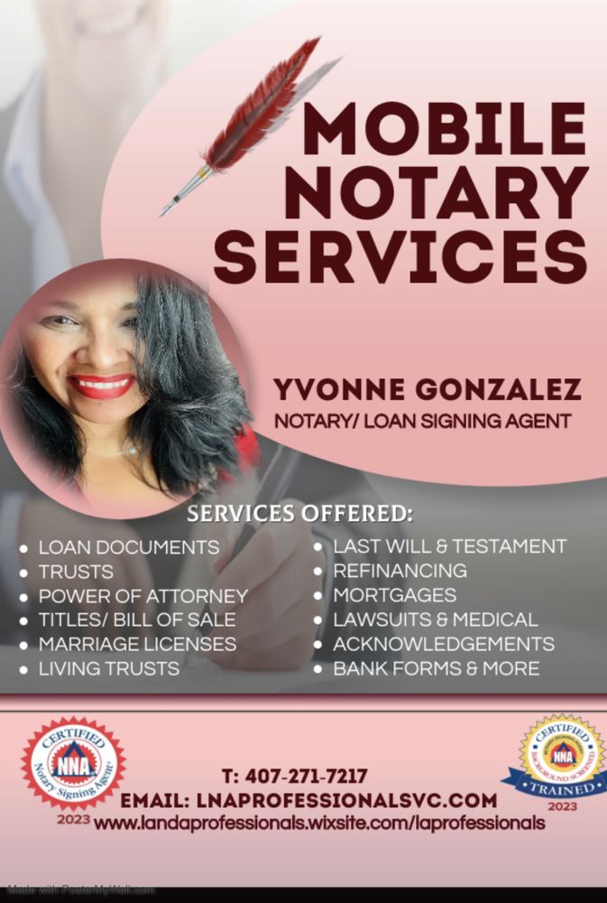 L & A PROFESSIONAL BUSINESS AND NOTARY SERVICES Palm Coast, Florida