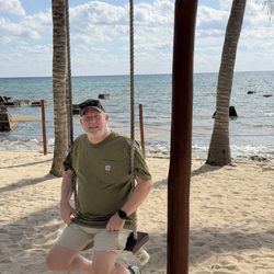 Generations Riviera Maya by Karisma - Pause to swing. Notice concrete break water concrete blocks in water. Watch for iguanas and other critters.