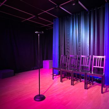Impro Theatre - a stage with chairs and a microphone - Performing Arts Near Me - Los Angeles, California Impro Theatre - a stage with chairs and a microphone - Performing Arts Near Me - Los Angeles, California