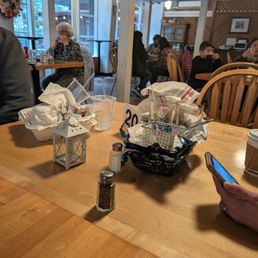 Ordered our food 10 minutes ago. No one picked up the plates from the previous customers. Ordered our food 10 minutes ago. No one picked up the plates from the previous customers.