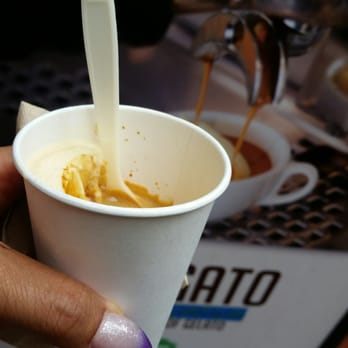 Pitango Gelato & Coffee - My affogato: espresso and hazelnut gelato (the full size of the cup) - Coffee & Tea Near Me - Washington, DC, District of Columbia